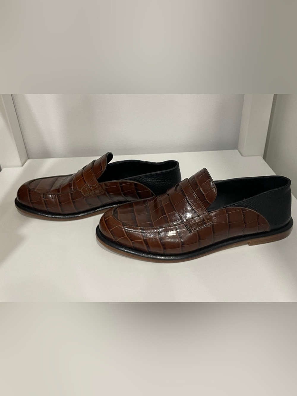 COPY  Loewe Croc Embossed Loafer, 39